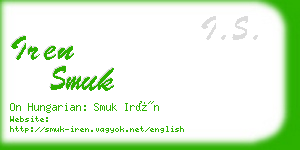 iren smuk business card